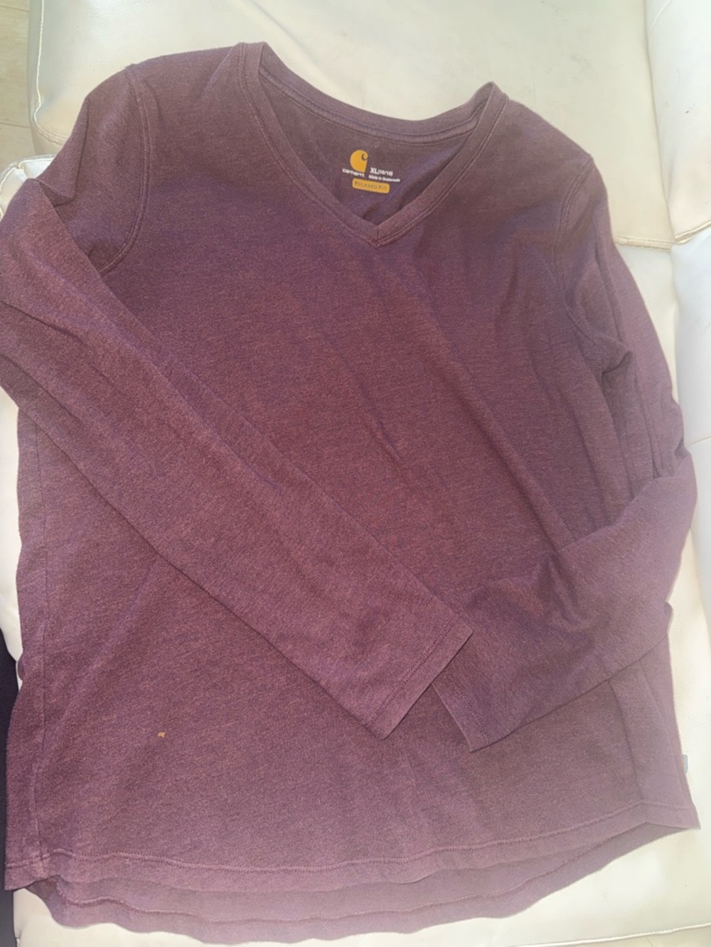 Carhartt Women’s Plum Marled V-Neck Sweater